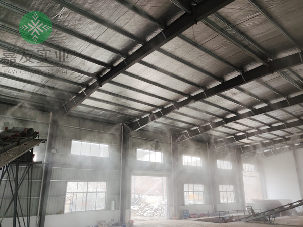 常山縣常能環保科技有限公司安裝碎石廠噴霧降塵系統案例