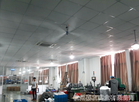 余姚塑業干霧加濕除靜電案例